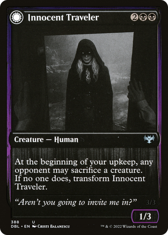 {C} Innocent Traveler // Malicious Invader [Innistrad: Double Feature][DBL 388]