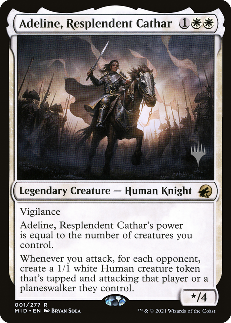 {R} Adeline, Resplendent Cathar (Promo Pack) [Innistrad: Midnight Hunt Promo Pack][PP MID 001]