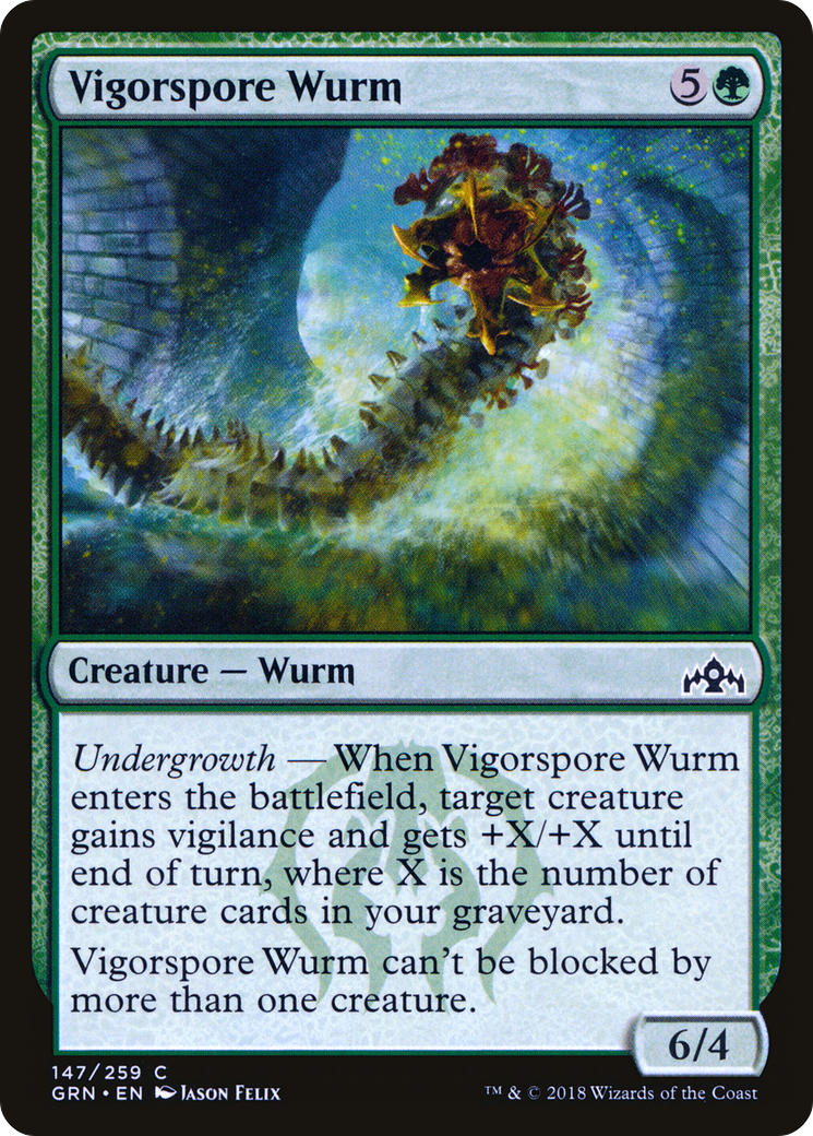 {C} Vigorspore Wurm [Guilds of Ravnica][GRN 147]