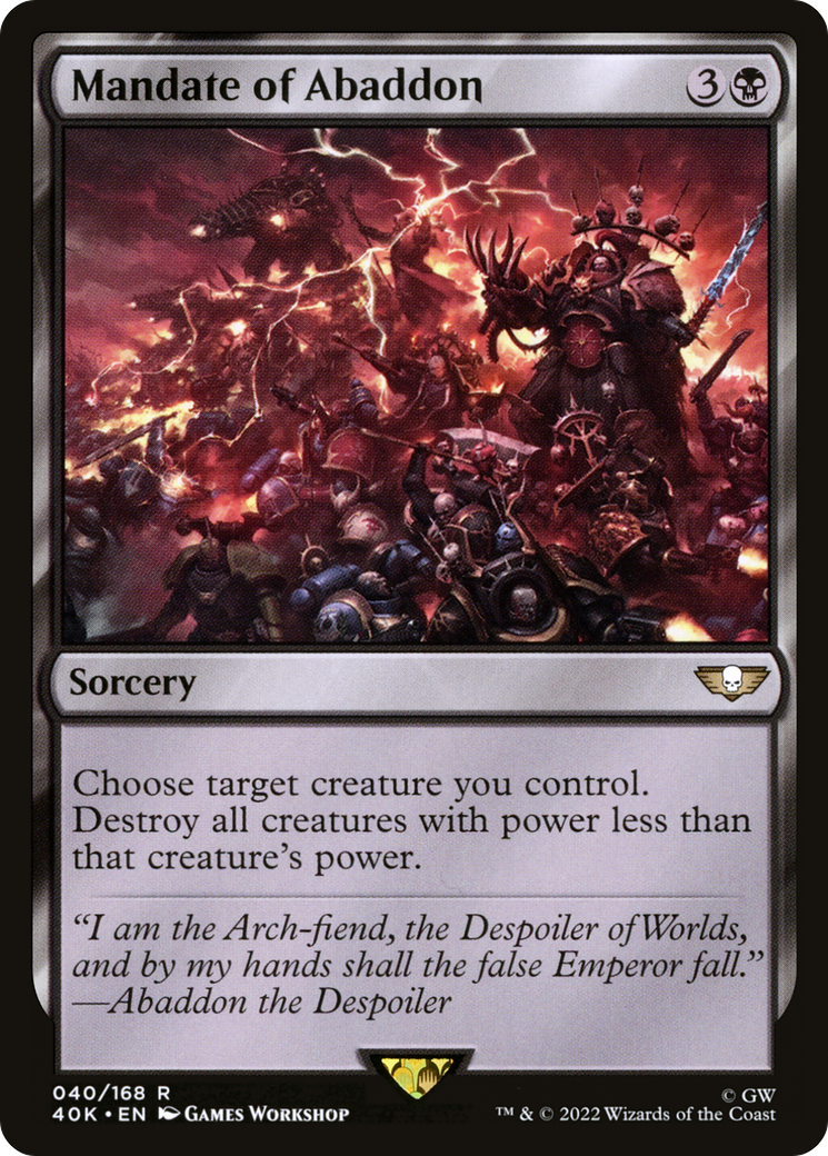 {R} Mandate of Abaddon [Universes Beyond: Warhammer 40,000][40K 040]
