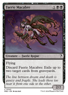 {C} Faerie Macabre (White Border) [Mystery Booster 2][MB2 042]