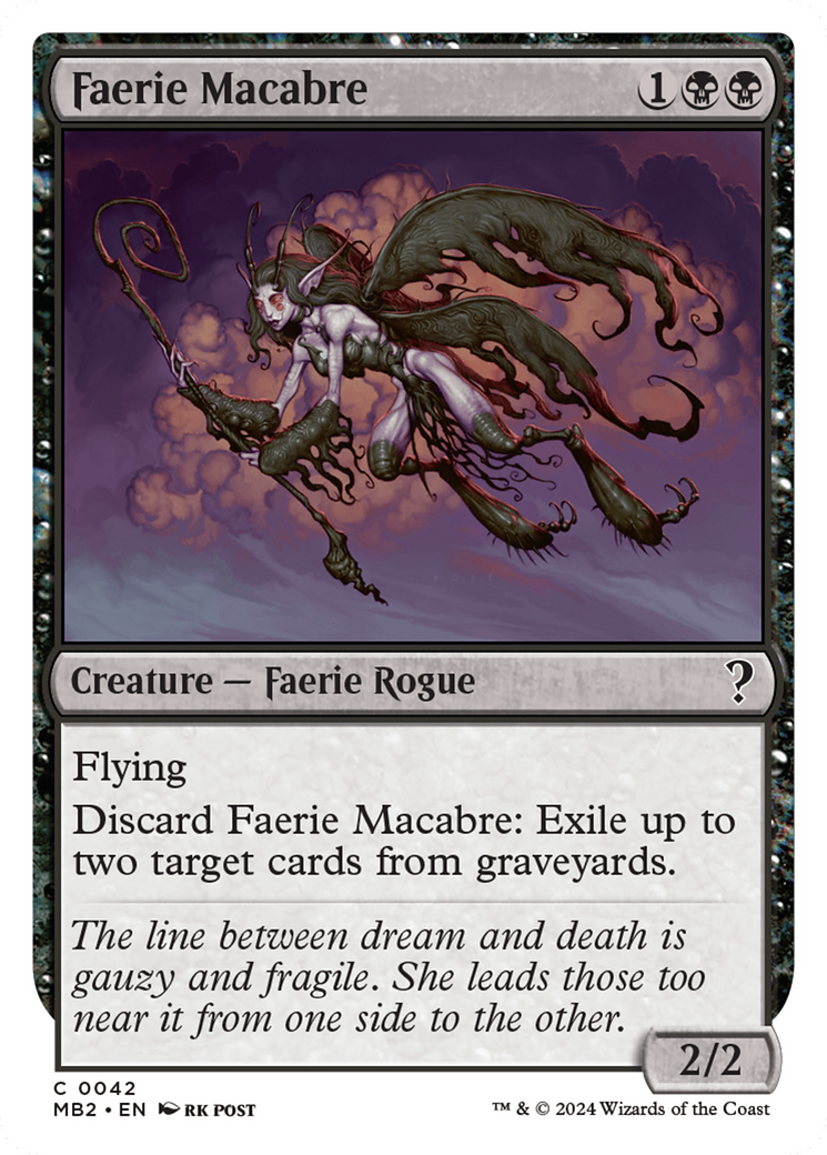 {C} Faerie Macabre (White Border) [Mystery Booster 2][MB2 042]