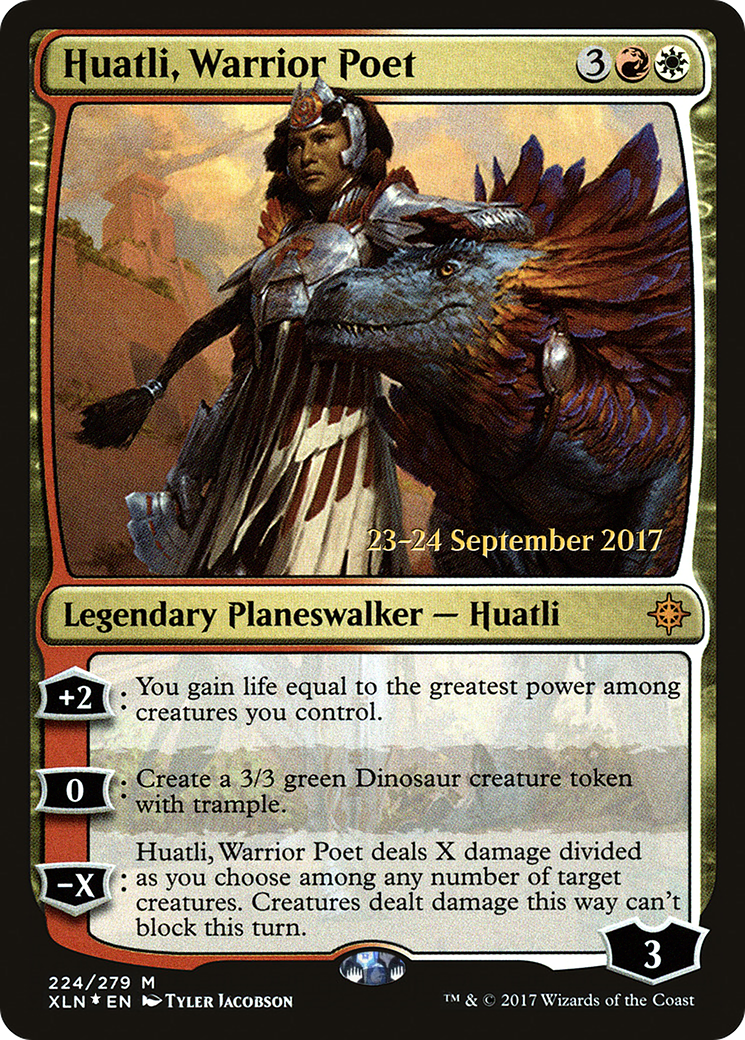 {R} Huatli, Warrior Poet [Ixalan Prerelease Promos][PR XLN 224]