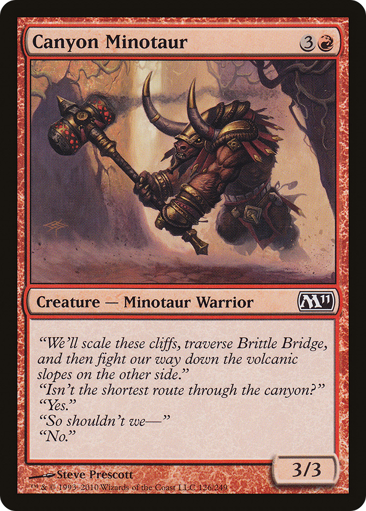 {C} Canyon Minotaur [Magic 2011][M11 126]