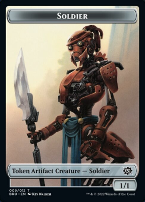 {T} Powerstone // Soldier (009) Double-Sided Token [The Brothers' War Tokens][TBRO 009]