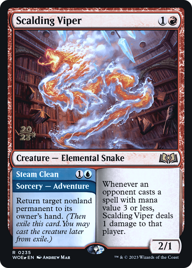{@R} Scalding Viper [Wilds of Eldraine Prerelease Promos][PR WOE 235]