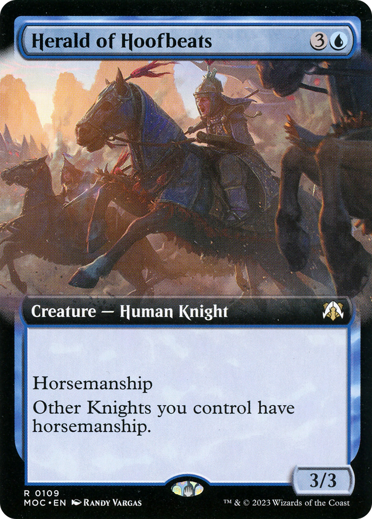 {R} Herald of Hoofbeats (Extended Art) [March of the Machine Commander][MOC 109]