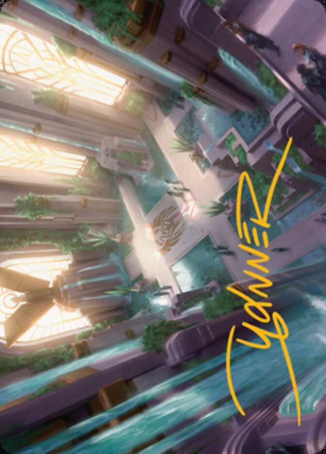 {A} Spara's Headquarters Art Card (Gold-Stamped Signature) [Streets of New Capenna Art Series][GS ASNC 036]