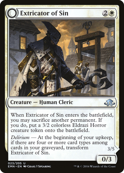 {C} Extricator of Sin // Extricator of Flesh [Eldritch Moon][EMN 023]