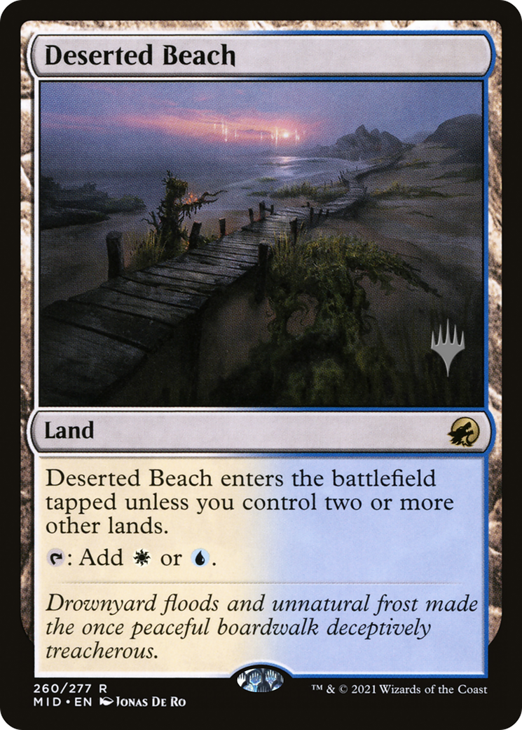 {R} Deserted Beach (Promo Pack) [Innistrad: Midnight Hunt Promo Pack][PP MID 260]