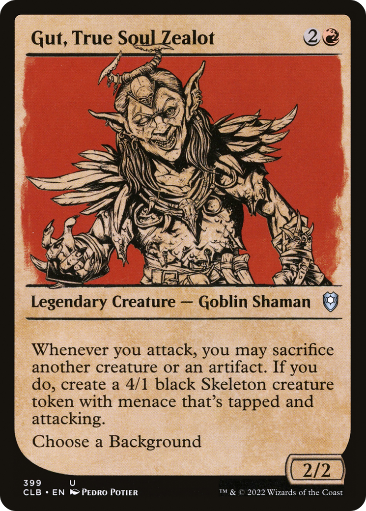 {C} Gut, True Soul Zealot (Showcase) [Commander Legends: Battle for Baldur's Gate][CLB 399]