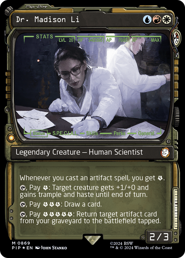 {R} Dr. Madison Li (Showcase) (Surge Foil) [Fallout][PIP 869]