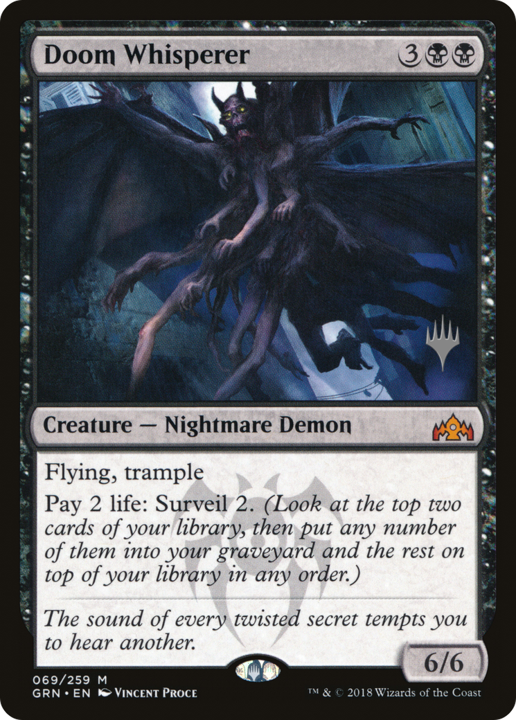 {R} Doom Whisperer (Promo Pack) [Guilds of Ravnica Promos][PP GRN 069]