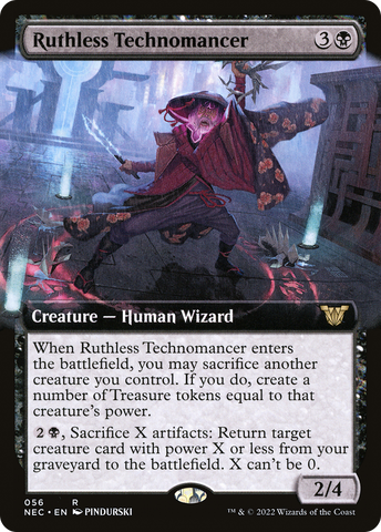 {R} Ruthless Technomancer (Extended Art) [Kamigawa: Neon Dynasty Commander][NEC 056]