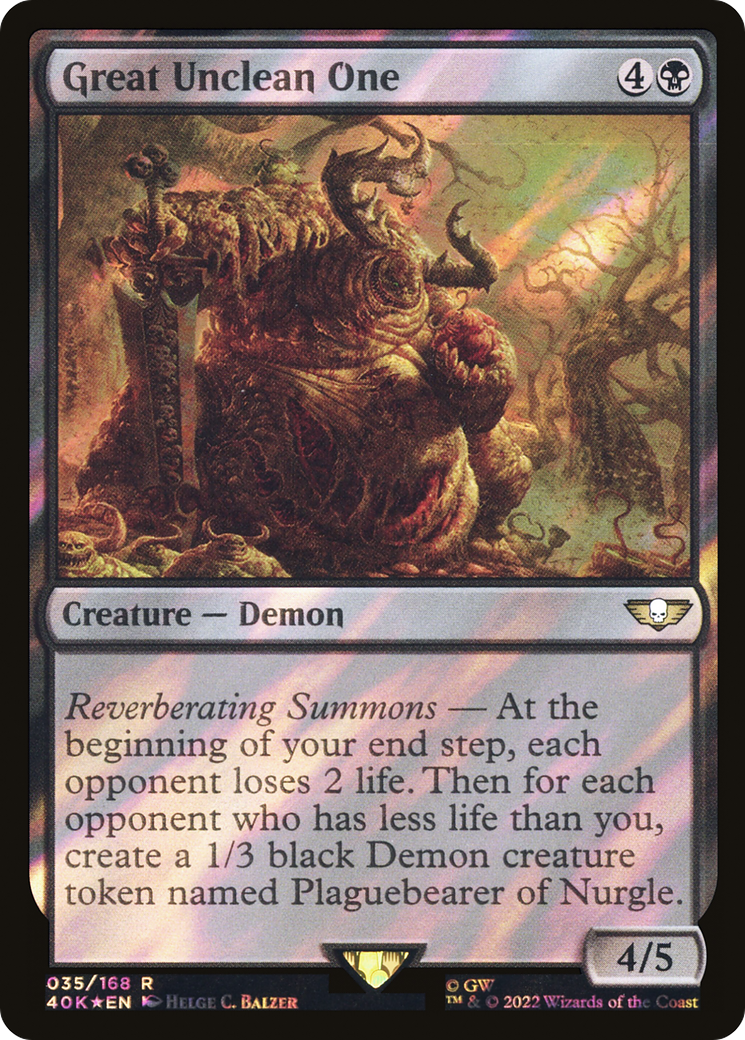{R} Great Unclean One (Surge Foil) [Universes Beyond: Warhammer 40,000][SF 40K 035]