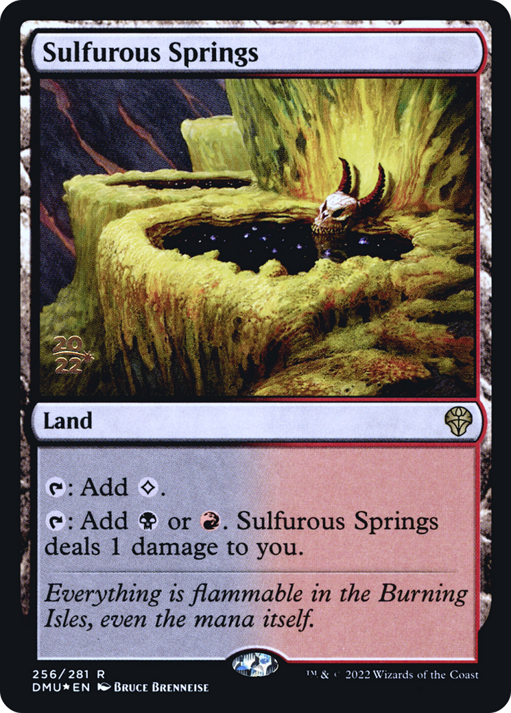 {R} Sulfurous Springs [Dominaria United Prerelease Promos][PR DMU 256]