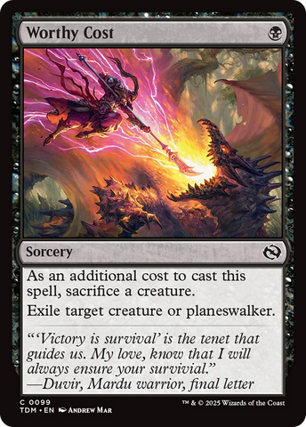 {@C} Worthy Cost [Tarkir: Dragonstorm][TDM 099]
