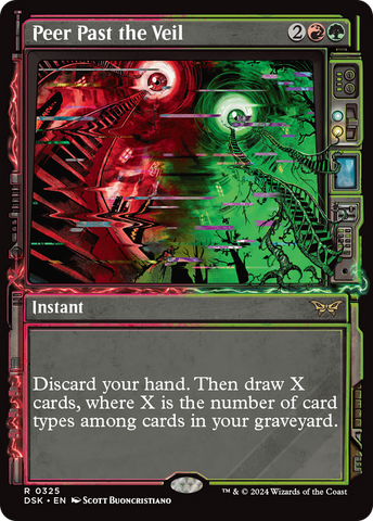 {@R} Peer Past the Veil (Showcase) [Duskmourn: House of Horror][DSK 325]