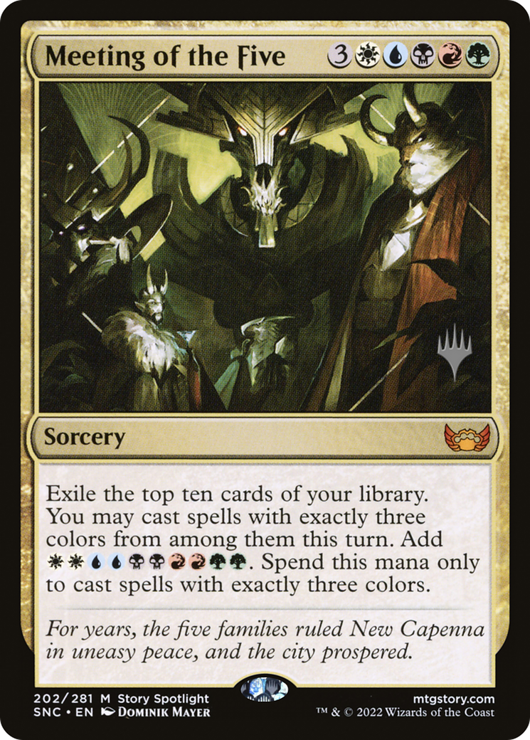 {R} Meeting of the Five (Promo Pack) [Streets of New Capenna Promos][PP SNC 202]