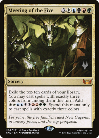 {R} Meeting of the Five (Promo Pack) [Streets of New Capenna Promos][PP SNC 202]