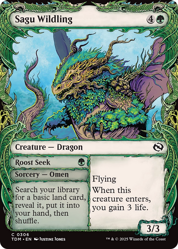 {@C} Sagu Wildling (Showcase) [Tarkir: Dragonstorm][TDM 306]