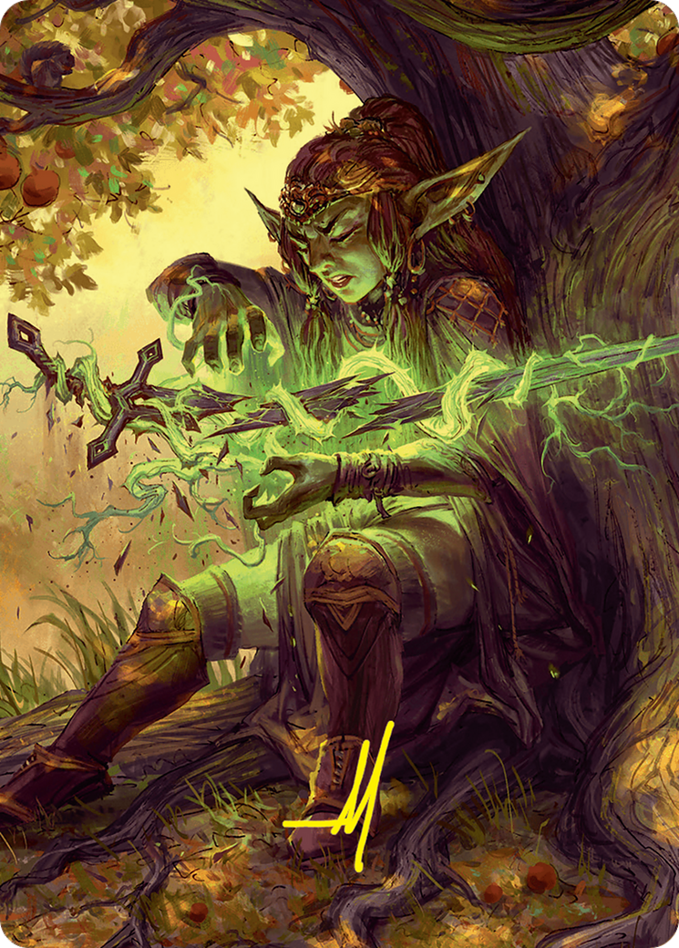 {A} Reclamation Sage Art Card (45/54) (Gold-Stamped Signature) [Foundations Art Series][GS AFDN 045]