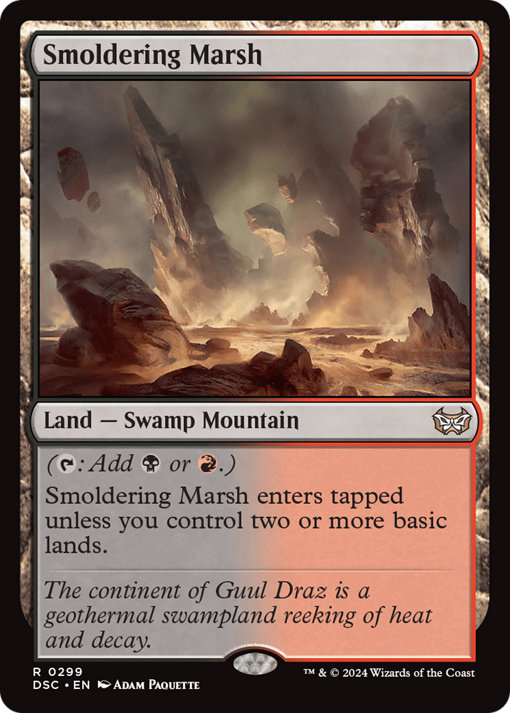 {R} Smoldering Marsh [Duskmourn: House of Horror Commander][DSC 299]