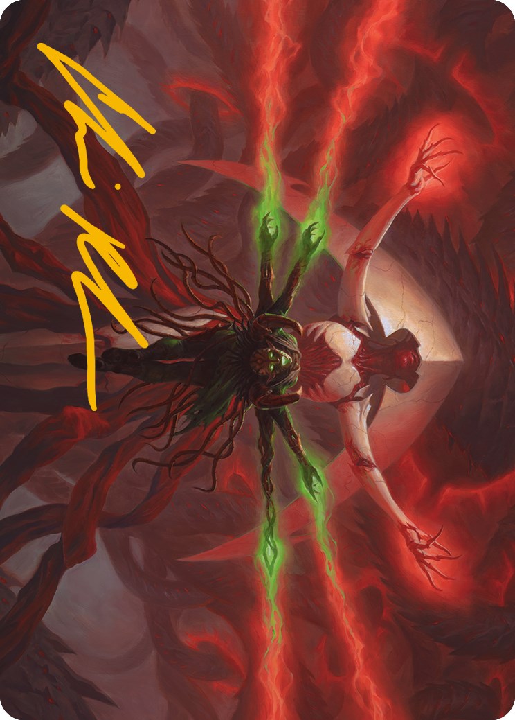 {A} All Will Be One Art Card (Gold-Stamped Signature) [Phyrexia: All Will Be One Art Series][GS AONE 025]