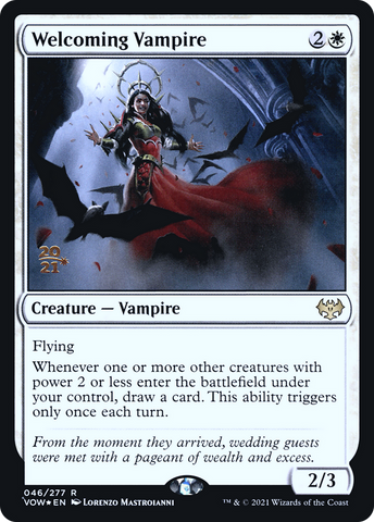 {R} Welcoming Vampire [Innistrad: Crimson Vow Prerelease Promos][PR VOW 046]