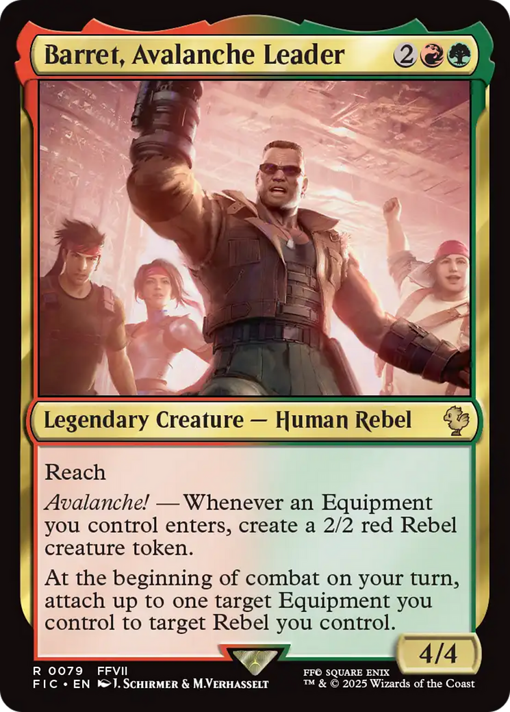{R} Barret, Avalanche Leader [FINAL FANTASY Commander][FIC 079]