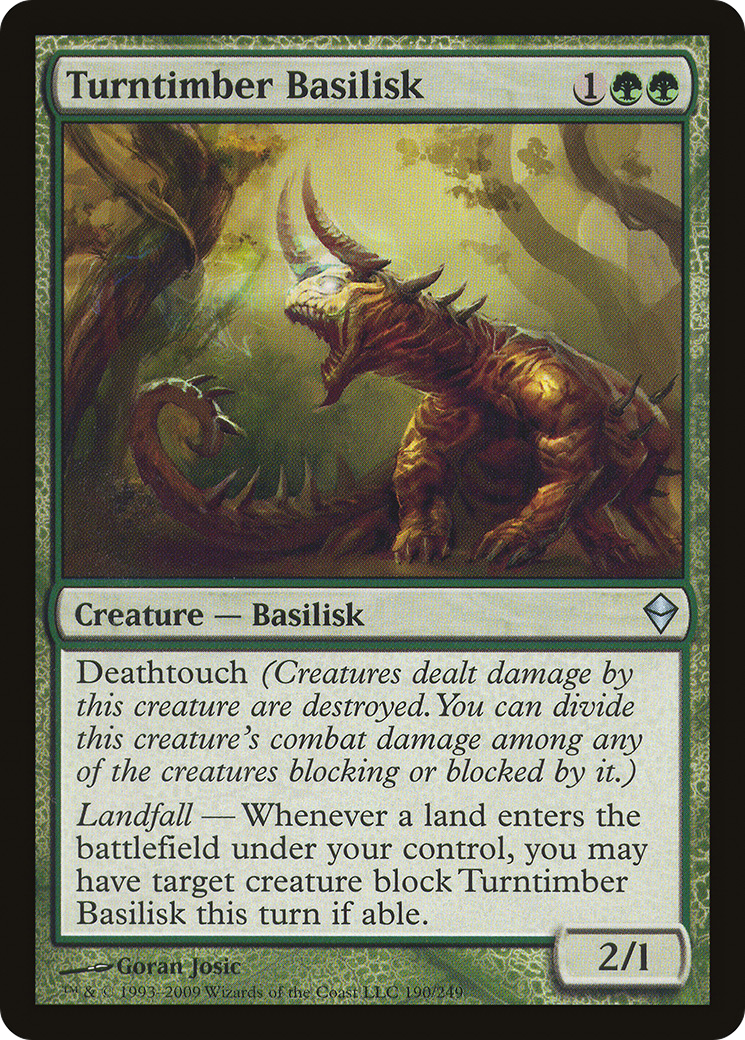 {C} Turntimber Basilisk [Zendikar][ZEN 190]
