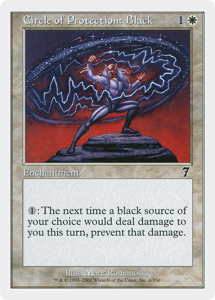 {C} Circle of Protection: Black [Seventh Edition][7ED 006]