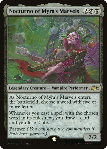 {R} Nocturno of Myra's Marvels (Galaxy Foil) [Unfinity][UNF 368]