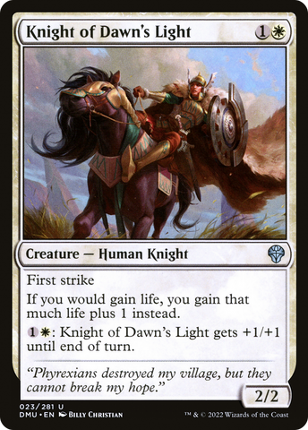 {C} Knight of Dawn's Light [Dominaria United][DMU 023]