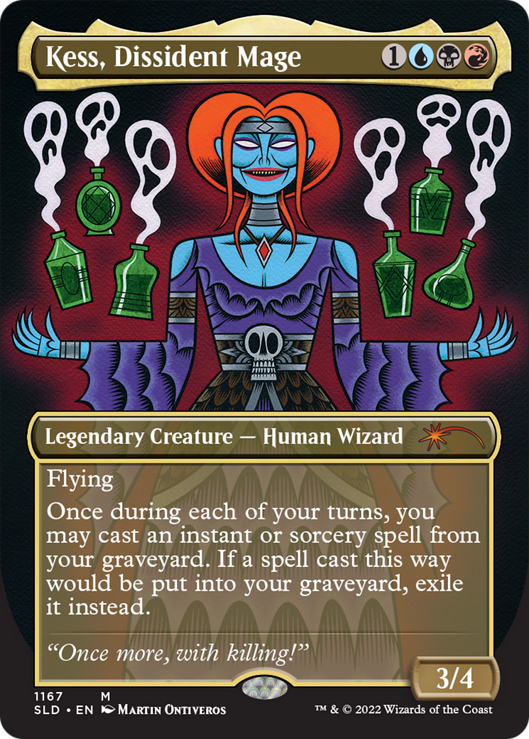 {R} Kess, Dissident Mage (Borderless) [Secret Lair Drop Series][SLD 1167]