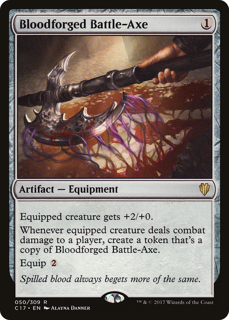 {R} Bloodforged Battle-Axe [Commander 2017][C17 050]
