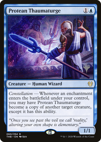 {R} Protean Thaumaturge (Promo Pack) [Theros Beyond Death Promos][PP THB 060]