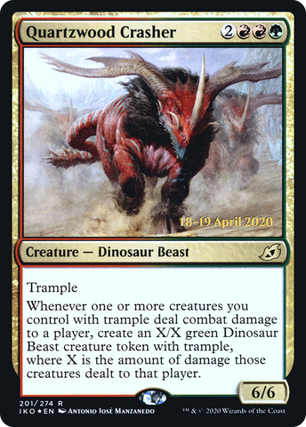{R} Quartzwood Crasher [Ikoria: Lair of Behemoths Prerelease Promos][PR IKO 201]