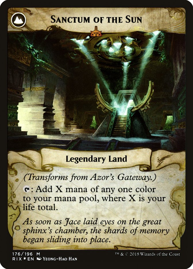 {R} Azor's Gateway // Sanctum of the Sun [Rivals of Ixalan Prerelease Promos][PR RIX 176] - Misty Mountain Games
