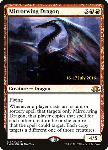 {R} Mirrorwing Dragon [Eldritch Moon Prerelease Promos][PR EMN 136]