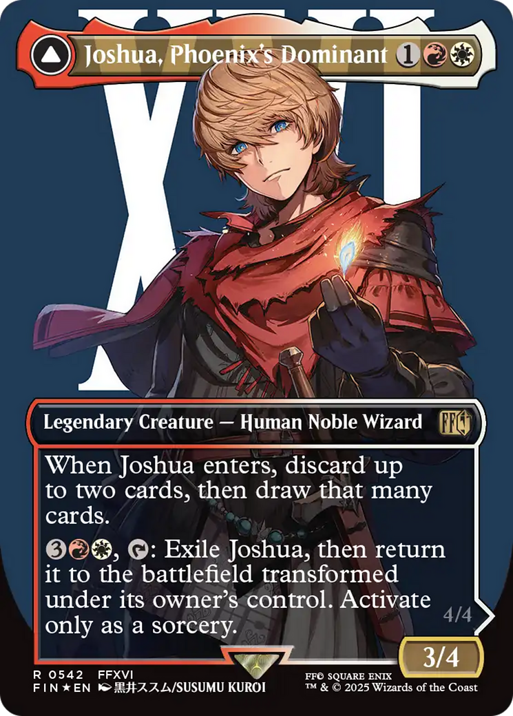 {@@FIN R} Joshua, Phoenix's Dominant (Surge Foil) [FINAL FANTASY][FIN 542]