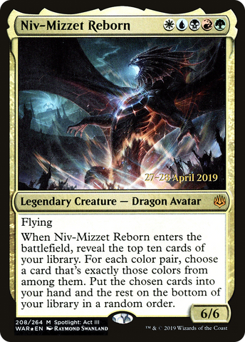 {R} Niv-Mizzet Reborn [War of the Spark Prerelease Promos][PR WAR 208]