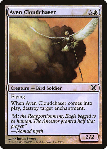 {C} Aven Cloudchaser (Premium Foil) [Tenth Edition][FP 10E 007]