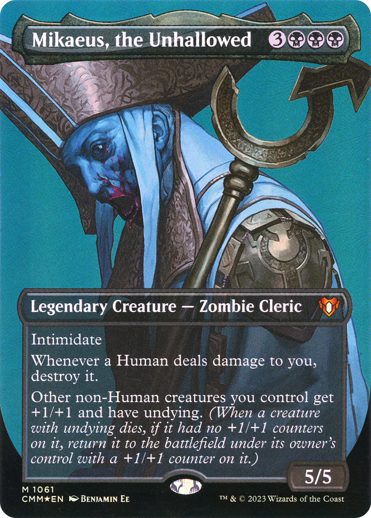 {R} Mikaeus, the Unhallowed (Borderless Textured Foil Frame Break) [Commander Masters][CMM 1061]