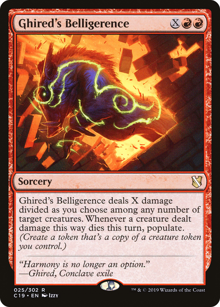 {R} Ghired's Belligerence [Commander 2019][C19 025]