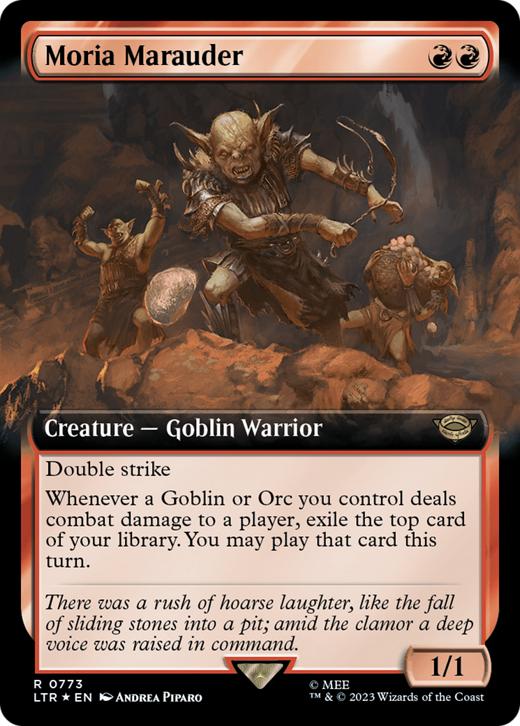 {R} Moria Marauder (Extended Art) (Surge Foil) [The Lord of the Rings: Tales of Middle-Earth][LTR 773]
