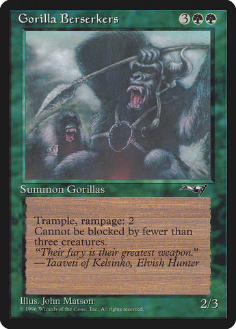 {C} Gorilla Berserkers (Mouths Open) [Alliances][ALL 93A]