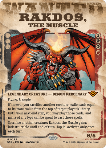 {@R} Rakdos, the Muscle (Showcase) [Outlaws of Thunder Junction][OTJ 297]