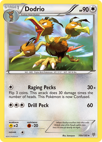 [PKM-R] Dodrio (100/135) [Black & White: Plasma Storm]