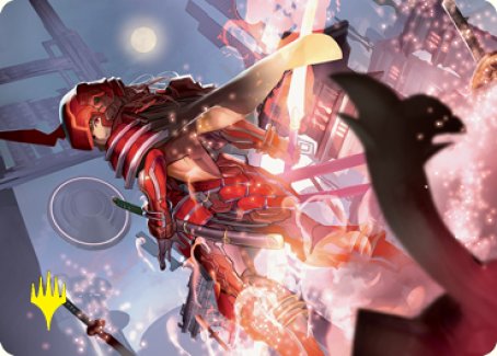 {A} Peerless Samurai Art Card (Gold-Stamped Signature) [Kamigawa: Neon Dynasty Art Series][GS ANEO 063]